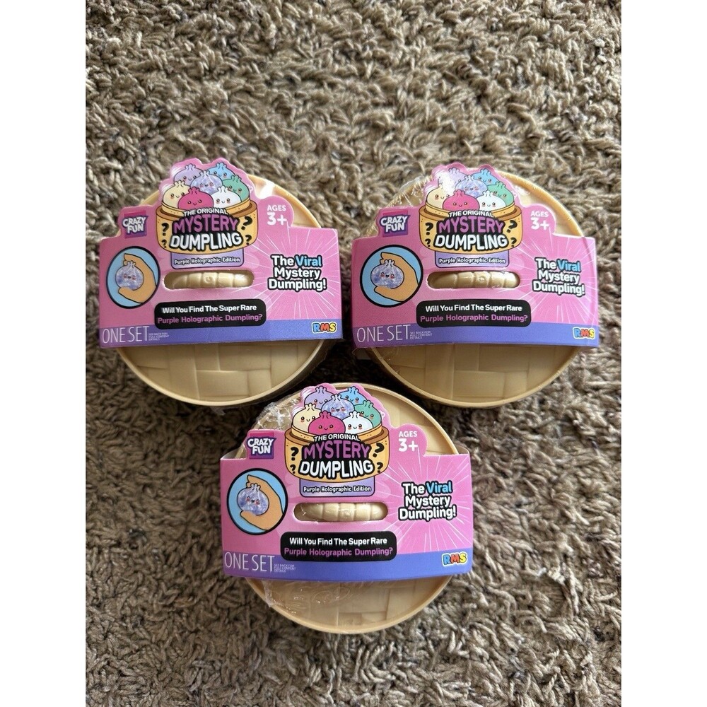 Mystery Dumpling Purple Holographic - Authentic Viral Squishy New Sealed 1PC